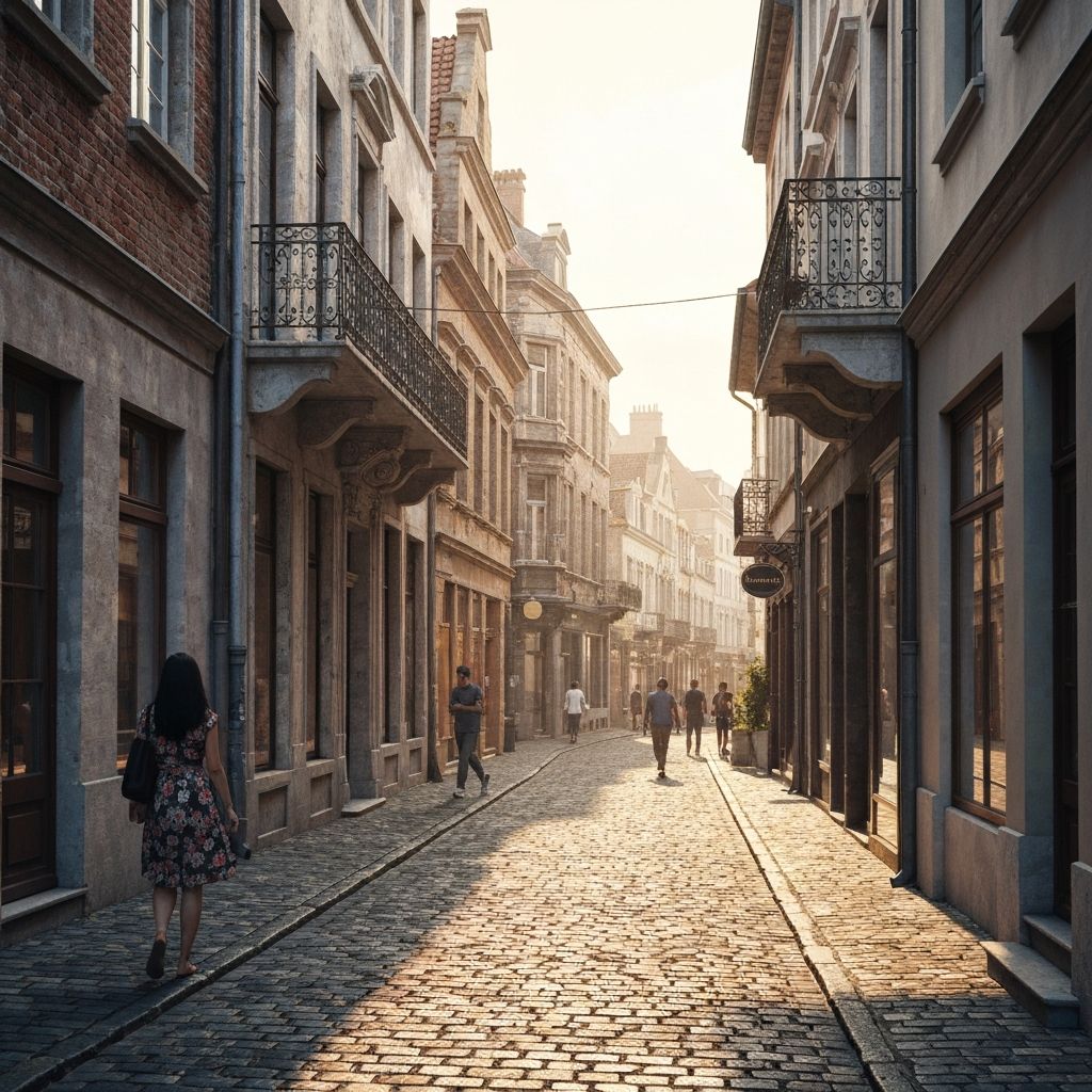 Can anyone identify this European street? Appears to be somewhere in France or Belgium based on the architecture.